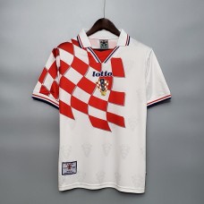 Croatia 1998 World Cup Home White&Red Soccer Jersey